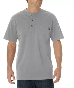 Big & Tall Dickies Heavyweight Henley -Men's Work Clothing Elegant store 2040423 Heather Gray