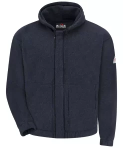 Men's Bulwark FR Zip-Front Hooded Fleece Sweatshirt