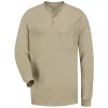 Men's Bulwark FR EXCEL FR Henley -Men's Work Clothing Elegant store 2407016 Beige