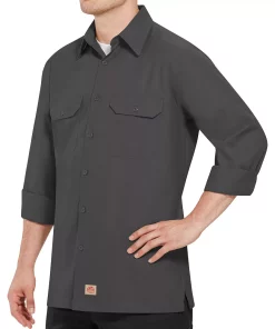 Men's Red Kap Classic-Fit Ripstop Work Shirt 12 Men's Red Kap Classic-Fit Ripstop Work Shirt -Men's Work Clothing Elegant store 2575002 Charcoal
