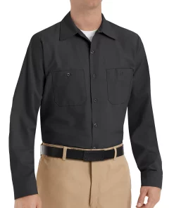 Men's Red Kap Classic-Fit Industrial Button-Down Work Shirt 21 Men's Red Kap Classic-Fit Industrial Button-Down Work Shirt -Men's Work Clothing Elegant store 2575019 Black