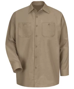 Men's Red Kap Classic-Fit Industrial Button-Down Work Shirt 22 Men's Red Kap Classic-Fit Industrial Button-Down Work Shirt -Men's Work Clothing Elegant store 2575019 Khaki