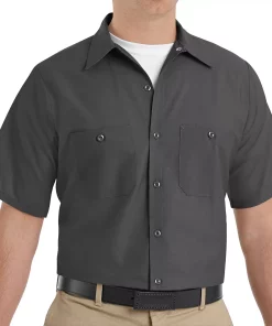 Men's Red Kap Classic-Fit Industrial Button-Down Work Shirt 20 Men's Red Kap Classic-Fit Industrial Button-Down Work Shirt -Men's Work Clothing Elegant store 2575070 Charcoal