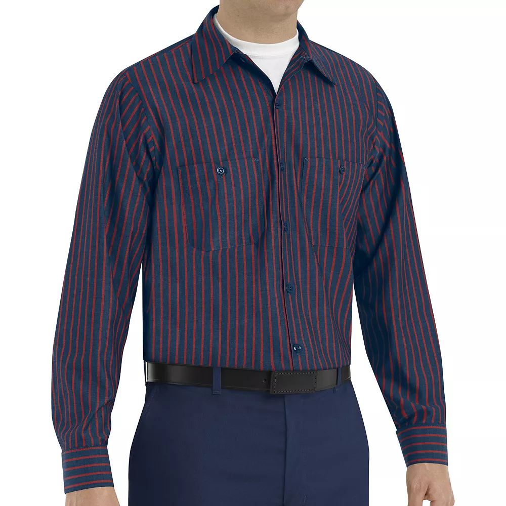Men's Red Kap Striped Work Shirt 6 Men's Red Kap Striped Work Shirt - Image 4