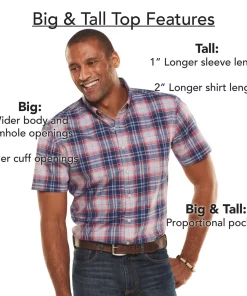 Big & Tall Red Kap Classic-Fit Ripstop Work Shirt -Men's Work Clothing Elegant store 2588714 ALT3