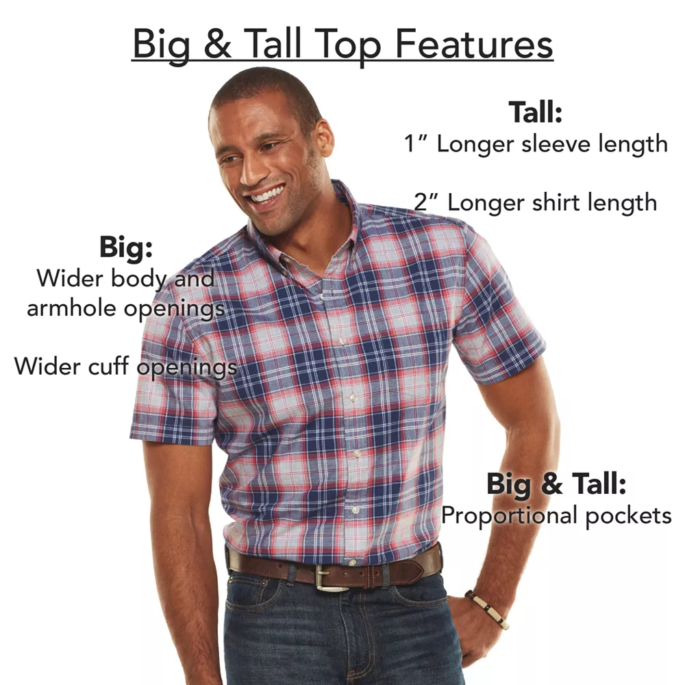 Big & Tall` Red Kap Classic-Fit Colorblock Button-Down Shirt 5 Big & Tall` Red Kap Classic-Fit Colorblock Button-Down Shirt - Image 3