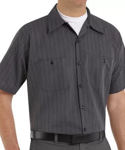 Big & Tall Red Kap Classic-Fit Striped Button-Down Work Shirt