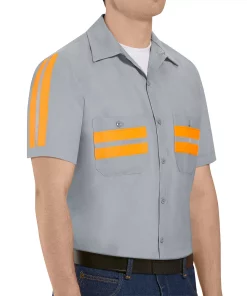 Big & Tall Red Kap Classic-Fit Enhanced Visibility Button-Down Shirt