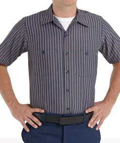 Big & Tall Red Kap Classic-Fit Durastripe® Striped Button-Down Work Shirt