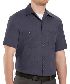 Big & Tall Red Kap Classic-Fit Striped Button-Down Work Shirt