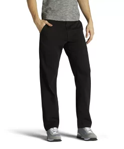 Men's Lee® Performance Series Extreme Comfort Khaki Relaxed-Fit Flat-Front Pants -Men's Work Clothing Elegant store 2917626 Black
