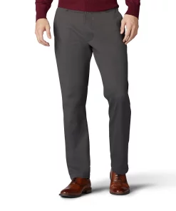 Men's Lee® Performance Series Extreme Comfort Khaki Relaxed-Fit Flat-Front Pants -Men's Work Clothing Elegant store 2917626 Dark Gray