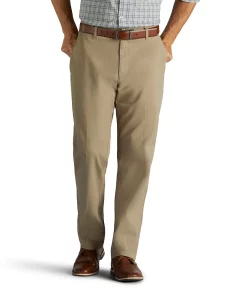Men's Lee® Performance Series Extreme Comfort Khaki Relaxed-Fit Flat-Front Pants -Men's Work Clothing Elegant store 2917626 Khaki