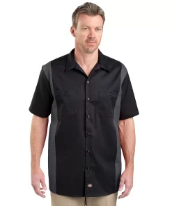 Men's Dickies Regular-Fit Colorblock Button-Down Work Shirt 8 Men's Dickies Regular-Fit Colorblock Button-Down Work Shirt -Men's Work Clothing Elegant store 3097528 Gray