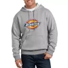 Men's Dickies Relaxed-Fit Fleece Logo Hoodie -Men's Work Clothing Elegant store 3674394 Grey