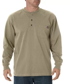 Men's Dickies Heavyweight Henley 11 Men's Dickies Heavyweight Henley -Men's Work Clothing Elegant store 3674403 Beige