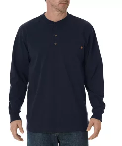 Men's Dickies Heavyweight Henley 13 Men's Dickies Heavyweight Henley -Men's Work Clothing Elegant store 3674403 Blue