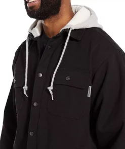 Men's Wolverine Overman Hooded Shirt Jacket -Men's Work Clothing Elegant store 3693550 ALT2