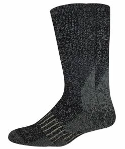 Men's Dickies 2-Pack Heavyweight Wool-Blend Thermal Crew Socks -Men's Work Clothing Elegant store 3718549 Black Solid