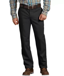 Men's Dickies Regular-Fit Active-Waistband Work Pants -Men's Work Clothing Elegant store 3792077 Black