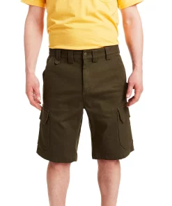 Men's Smith's Workwear 11-inch Relaxed-Fit Stretch Duck Canvas Cargo Shorts -Men's Work Clothing Elegant store 3886920 Black Olive