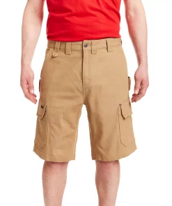 Men's Smith's Workwear 11-inch Relaxed-Fit Stretch Duck Canvas Cargo Shorts -Men's Work Clothing Elegant store 3886920 Khaki