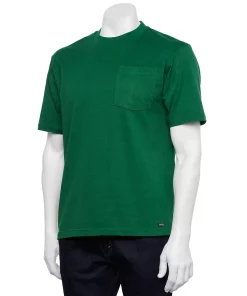 Men's Smith's Workwear Extended-Tail Cotton Crewneck Tee -Men's Work Clothing Elegant store 3886949 Viridian Green