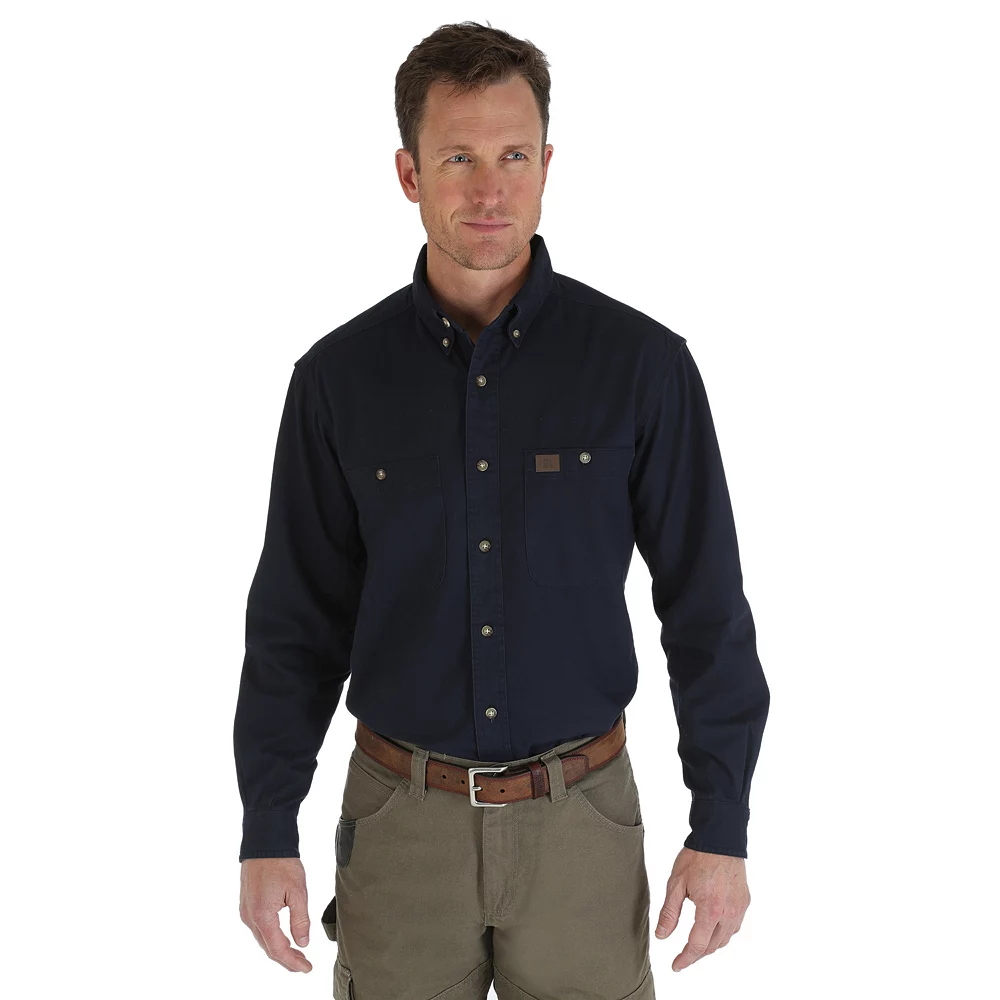 Men's Wrangler RIGGS Workwear Twill Button-Down Shirt 4 Men's Wrangler RIGGS Workwear Twill Button-Down Shirt - Image 2
