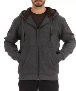 Men's Smith's Workwear Sherpa-Lined Fleece Jacket 16 Men's Smith's Workwear Sherpa-Lined Fleece Jacket -Men's Work Clothing Elegant store 4015823 Graphite Gray