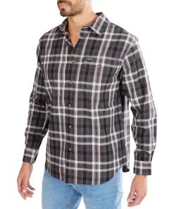Men's Smith's Workwear Buffalo Plaid Flannel Button-Down Shirt -Men's Work Clothing Elegant store 4134071 ALT2