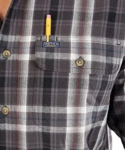 Men's Smith's Workwear Buffalo Plaid Flannel Button-Down Shirt -Men's Work Clothing Elegant store 4134071 ALT3