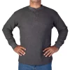 Men's Smith's Workwear Mini-Thermal Knit Henley 2 Men's Smith's Workwear Mini-Thermal Knit Henley -Men's Work Clothing Elegant store 4134148 Charcoal Heather