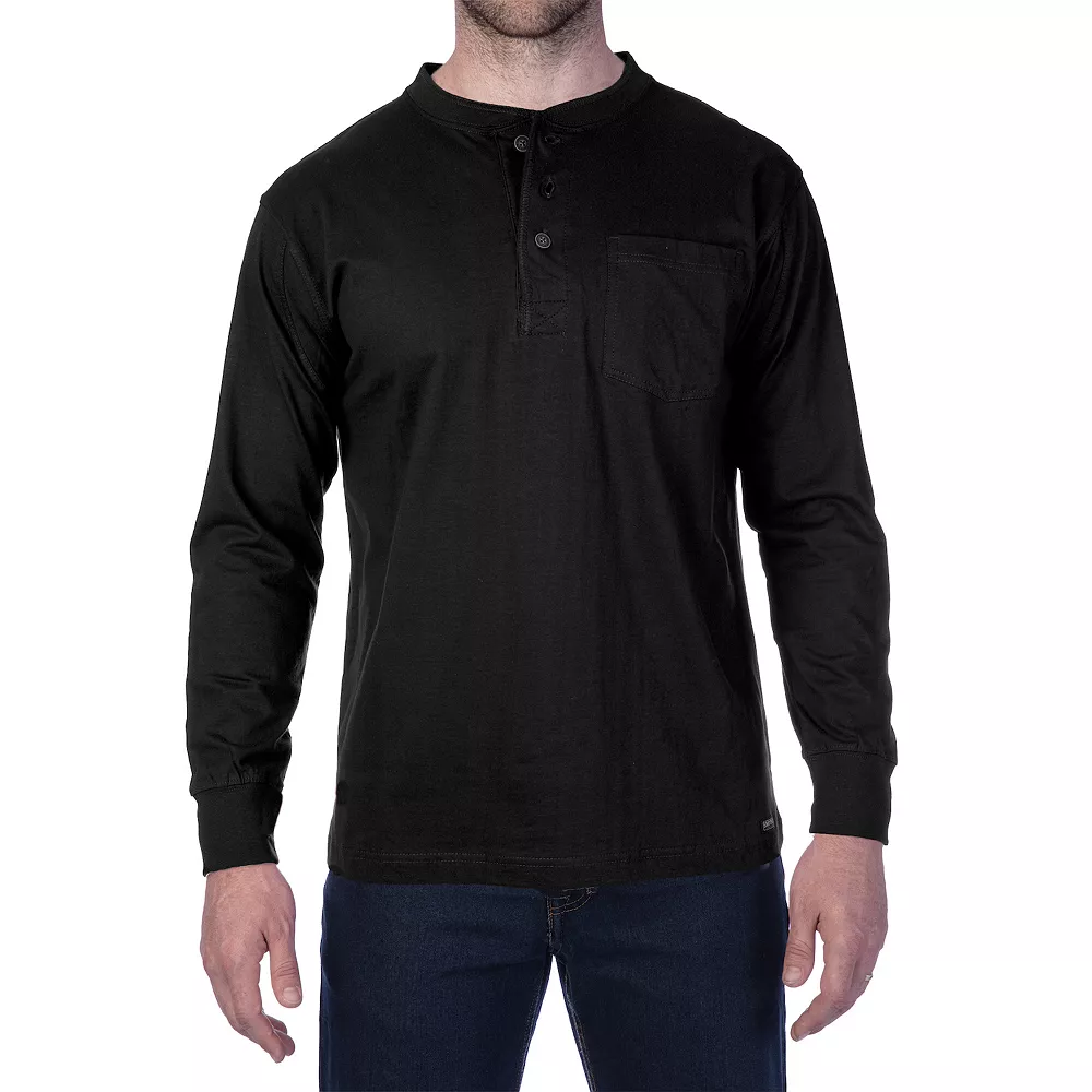 Men's Smith's Workwear Extended Tail Pocket Henley 7 Men's Smith's Workwear Extended Tail Pocket Henley - Image 5