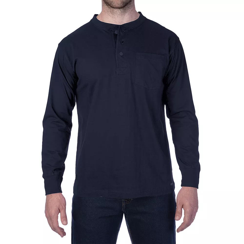 Men's Smith's Workwear Extended Tail Pocket Henley 4 Men's Smith's Workwear Extended Tail Pocket Henley - Image 2