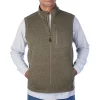 Men's Smith's Workwear Full-Zip Sweater Fleece Vest -Men's Work Clothing Elegant store 4134161 Olive Heather