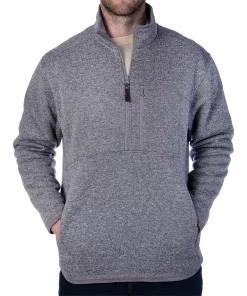 Men's Smith's Workwear Quarter-Zip Sweater Fleece Pullover Jacket