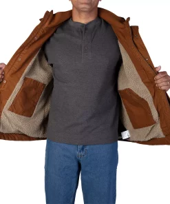 Smith's Workwear Sherpa-Lined Duck Canvas Hooded Work Jacket 7 Smith's Workwear Sherpa-Lined Duck Canvas Hooded Work Jacket -Men's Work Clothing Elegant store 4134604 ALT