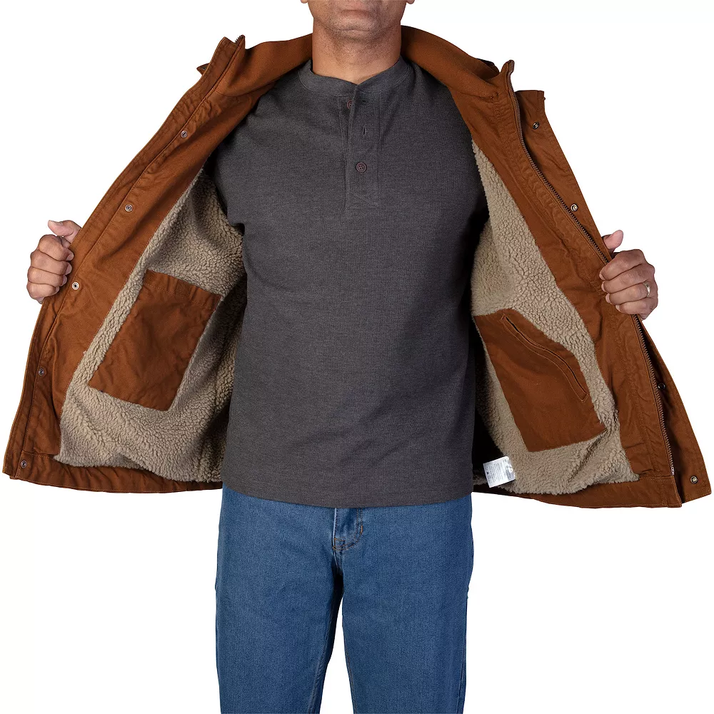 Smith's Workwear Sherpa-Lined Duck Canvas Hooded Work Jacket 5 Smith's Workwear Sherpa-Lined Duck Canvas Hooded Work Jacket - Image 3