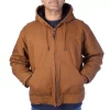 Men's Smith's Workwear Canvas Tricot Quilt-Lined Hooded Work Jacket -Men's Work Clothing Elegant store 4134615