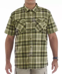 Men's Smith's Workwear Plaid Stretch Button-Down Shirt