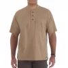 Men's Smith's Workwear Henley -Men's Work Clothing Elegant store 4483285 Khaki Heather