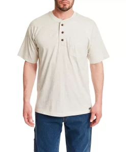 Men's Smith's Workwear Henley -Men's Work Clothing Elegant store 4483285 Oatmeal Heather