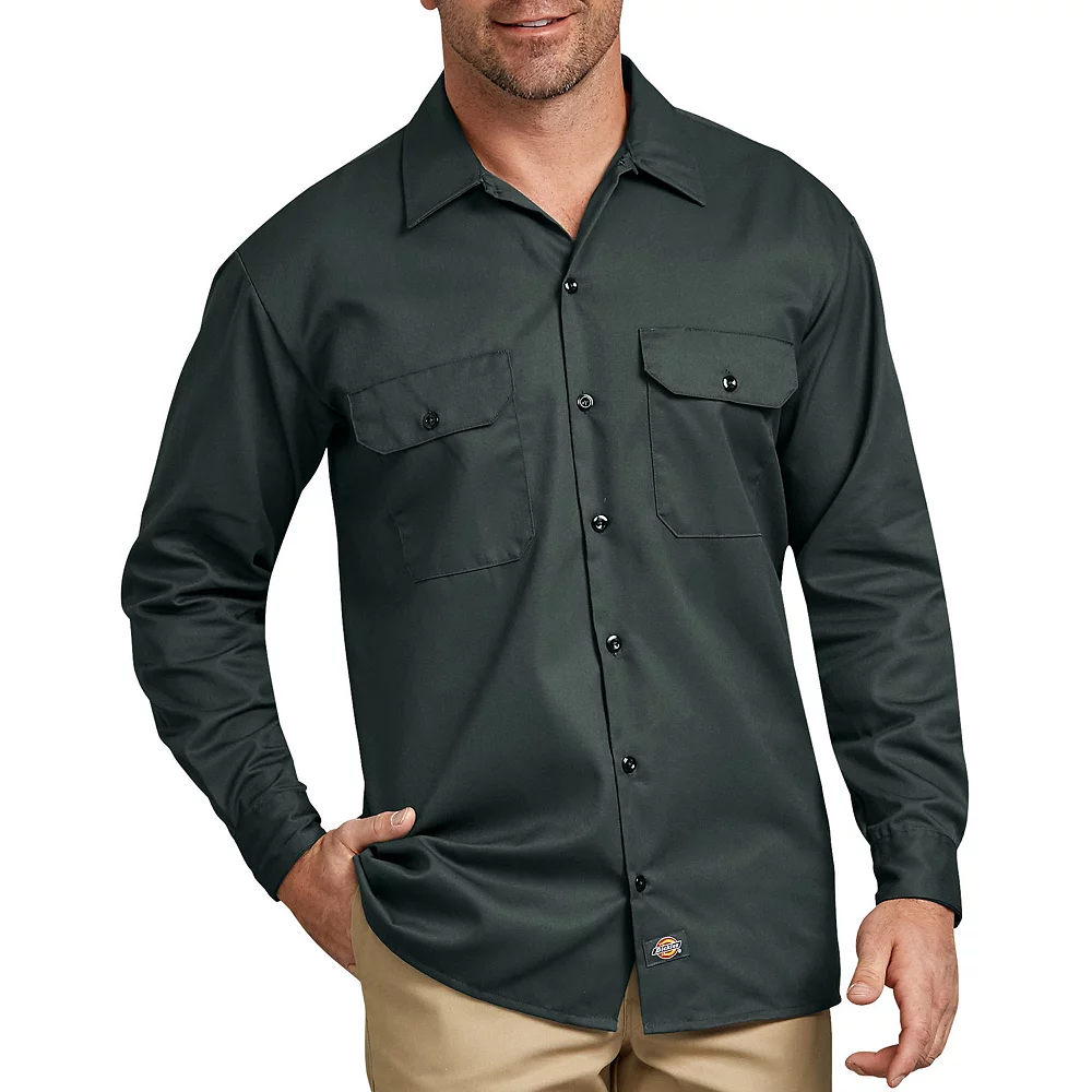 Big & Tall Dickies Button-Down Work Shirt 3 Big & Tall Dickies Button-Down Work Shirt