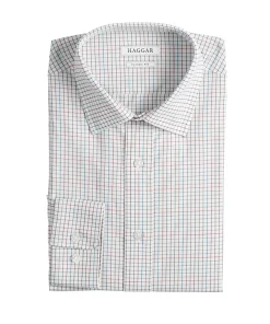 Men's Haggar Classic-Fit Premium Comfort Spread-Collar Dress Shirt -Men's Work Clothing Elegant store 5060992 Multi Check