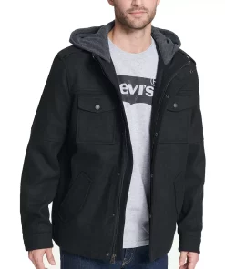 Men's Levi's Wool-Blend Hooded Military Jacket -Men's Work Clothing Elegant store 5697516 ALT3