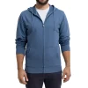 Men's Caliville Cotton Stretch Full-Zip Hoodie -Men's Work Clothing Elegant store 6057779 Medium Blue