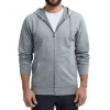 Men's Caliville Cotton Stretch Full-Zip Hoodie -Men's Work Clothing Elegant store 6150427 Heather Charcoal
