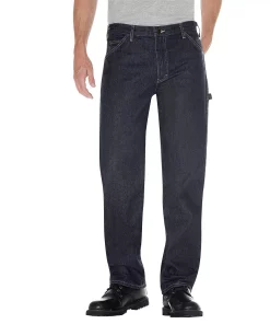 Men's Dickies Relaxed Fit Denim Carpenter Jeans -Men's Work Clothing Elegant store 663273 Stonewashed Tint Brown